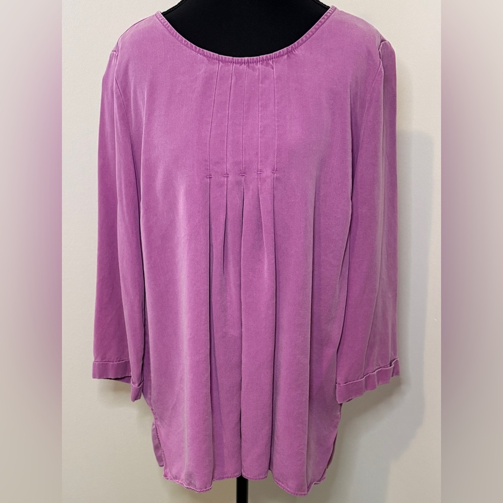 Soft Surroundings Cusabo Iris‎ Orchid Blouse